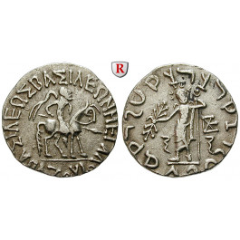 Baktrien und Indien, Königreich Baktrien, Azes II., Tetradrachme, ss-vz