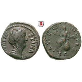 Römische Kaiserzeit, Faustina I., Frau des Antoninus Pius, As nach 141, ss+/ss