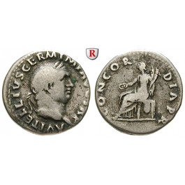 Römische Kaiserzeit, Vitellius, Denar, ss