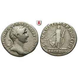 Römische Kaiserzeit, Traianus, Denar 103-111, ss+
