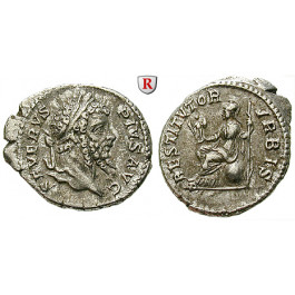 Römische Kaiserzeit, Septimius Severus, Denar 201-210, ss+