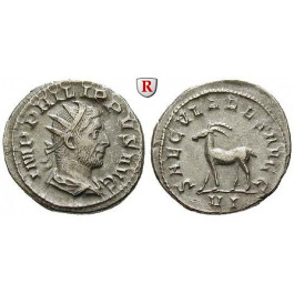 Römische Kaiserzeit, Philippus I., Antoninian, ss-vz