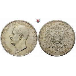 Deutsches Kaiserreich, Waldeck-Pyrmont, Friedrich, 5 Mark 1903, A, vz+, J. 171