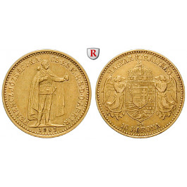 Ungarn, Franz Joseph I., 10 Korona 1907, ss-vz