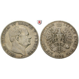 Brandenburg-Preussen, Königreich Preussen, Friedrich Wilhelm IV., Vereinstaler 1858, ss