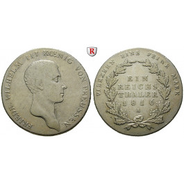 Brandenburg-Preussen, Königreich Preussen, Friedrich Wilhelm III., Reichstaler 1816, ss+
