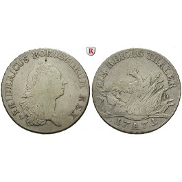 Brandenburg-Preussen, Königreich Preussen, Friedrich II., Reichstaler 1771, ss