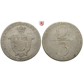 Mecklenburg, Mecklenburg-Schwerin, Friedrich Franz I., 2/3 Taler 1797, f.ss