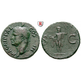 Römische Kaiserzeit, Agrippa, As 37-41, ss-vz/ss