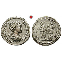 Römische Kaiserzeit, Geta, Caesar, Denar 200, ss-vz