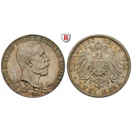 Deutsches Kaiserreich, Schwarzburg-Sondershausen, Karl Günther, 2 Mark 1905, ss-vz/vz, J. 169a