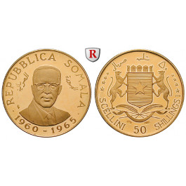 Somalia, 50 Shillings 1965, 6,3 g fein, PP