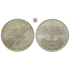 Bundesrepublik Deutschland, 5 DM 1952, Germanisches Museum, D, vz+, J. 388
