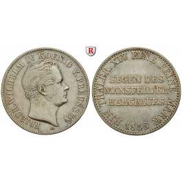 Brandenburg-Preussen, Königreich Preussen, Friedrich Wilhelm IV., Ausbeutetaler 1846, ss+