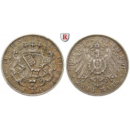 Deutsches Kaiserreich, Bremen, 2 Mark 1904, J, ss-vz, J. 59