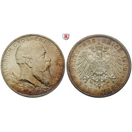 Deutsches Kaiserreich, Baden, Friedrich I., 5 Mark 1902, Regierungsjubiläum, G, vz/vz-st, J. 31