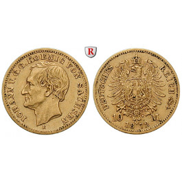 Deutsches Kaiserreich, Sachsen, Johann, 10 Mark 1872, E, ss, J. 257
