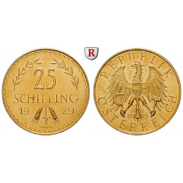 Österreich, 1. Republik, 25 Schilling 1929, 5,29 g fein, vz