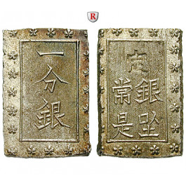 Japan, Tenpo, Bu (Ichi Bu Gin) o.J. (1837-1854), vz