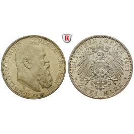 Deutsches Kaiserreich, Bayern, Luitpold, Prinzregent, 2 Mark 1911, 90. Geburtstag, D, vz+, J. 48