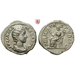 Römische Kaiserzeit, Julia Mamaea, Mutter des Severus Alexander, Denar, f.vz