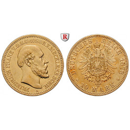 Deutsches Kaiserreich, Mecklenburg-Schwerin, Friedrich Franz II., 10 Mark 1878, A, 3,58 g fein, ss-vz, J. 231