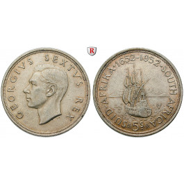 Südafrika, George VI., 5 Shillings 1952, 14,14 g fein, vz
