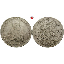 Mainz, Bistum, Emmerich Josef von Breitbach-Bürresheim, Konventionstaler 1766, ss+
