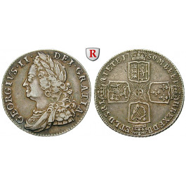 Grossbritannien, George II., Shilling 1750, ss-vz