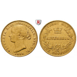 Australien, Victoria, Sovereign 1866, 7,32 g fein, ss
