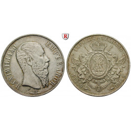 Mexiko, Maximilian, Kaiser, Peso 1866, ss-vz