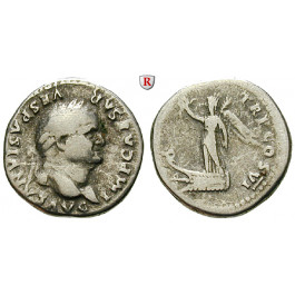 Römische Kaiserzeit, Vespasianus, Denar 75, ss