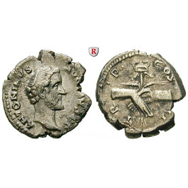 Römische Kaiserzeit, Antoninus Pius, Denar 145-161, ss+