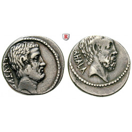 Römische Republik, M. Junius Brutus, Denar 54 v.Chr., ss