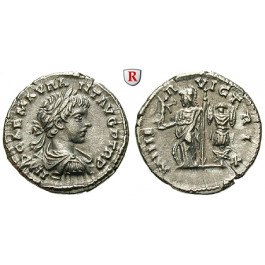 Römische Kaiserzeit, Caracalla, Caesar, Denar 198, vz