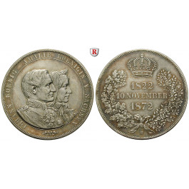 Sachsen, Königreich Sachsen, Johann, Vereinsdoppeltaler 1872, vz