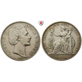 Bayern, Königreich, Ludwig II., Siegestaler 1871, f.vz/vz+