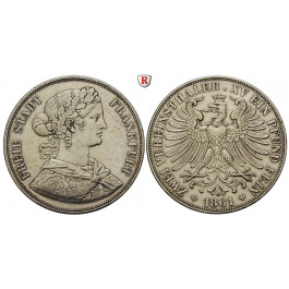 Frankfurt, Stadt, Vereinsdoppeltaler 1861, ss+