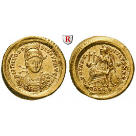 Römische Kaiserzeit, Theodosius II., Solidus 430-440, vz