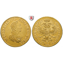 Römisch Deutsches Reich, Maria Theresia, Doppeldukat 1765, f.vz