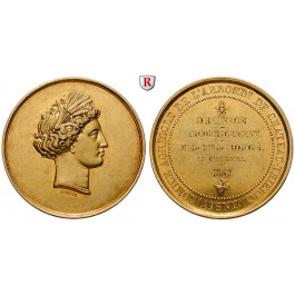 Frankreich, Napoleon III., Goldmedaille 1852, 28,1 g fein, ss+/ss