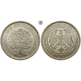 Weimarer Republik, 5 Reichsmark 1927, Eichbaum, A, vz, J. 331