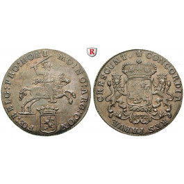 Niederlande, Holland, 1/2 Dukaton (Silberner Reiter) 1772, ss-vz