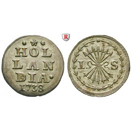 Niederlande, Holland, Stuiver 1739, vz+