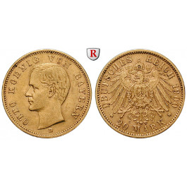 Deutsches Kaiserreich, Bayern, Otto, 20 Mark 1900, D, ss+/ss-vz, J. 200