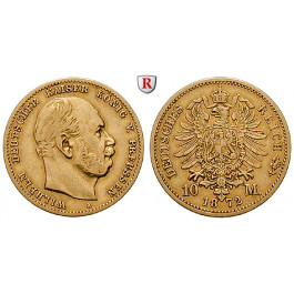 Deutsches Kaiserreich, Preussen, Wilhelm I., 10 Mark 1872, A, ss, J. 242