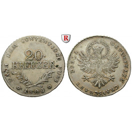 Österreich, Kaiserreich, Franz II. (I.), 20 Kreuzer 1809, ss+