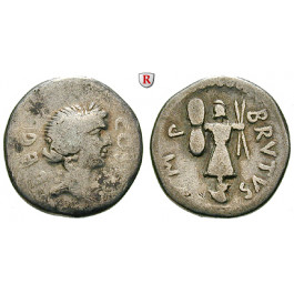 Römische Republik, M. Junius Brutus, Denar 42 v.Chr., f.ss
