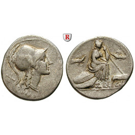 Römische Republik, Anonym, Denar 115-114 v.Chr., ss