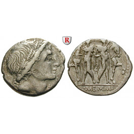 Römische Republik, L. Memmius, Denar 109-108 v.Chr., ss